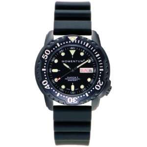 Mens Momentum Shadow II Dive Watch Rubber Strap   Black Face  