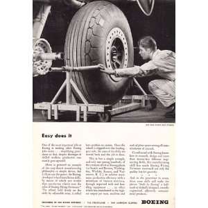    Print Ad 1943 Boeing Wheel Installation Dolly Boeing Books