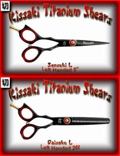 Kissaki Pro Hair Left Hand 5 & 26t Black Shears Combo  