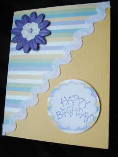 Handmade Happy Birthday Card Stampin Up Purple Ric Rac  