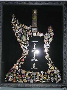 Hard Rock Cafe GUITAR PINS FRAME 88 pins Worldwide RARE. Frame approx 