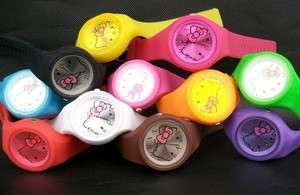 HOT! HELLO KITTY jelly Silicone Watches ODM hellokitty wristwatch 