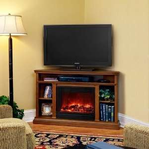  Real Flame Churchill Electric Corner Fireplace in Oak 
