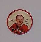 SHIRRIFF COIN 1962 63 BILL HICKE MONTREAL CANADIENS COIN 38  