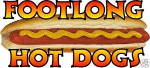 Hot Dog Footlong Concession Cart Trailer Food Decal 12  