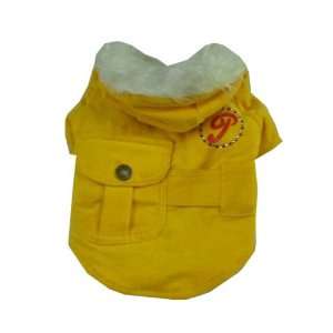  Yellow   Dog Puppy Pet Clothes Jacket Coat Hoodie  Medium 