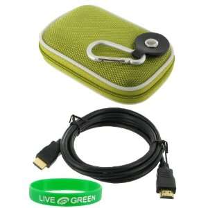  Hard Shell (Green) Case and Mini HDMI to HDMI Cable 1 Meter (3 Feet 