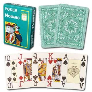 MODIANO Plastic Playing Cards Cristallo Green Poker  