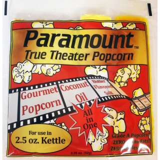   of 24 Individual 2.5 Ounce Popcorn Portion Packets Kit Packs  