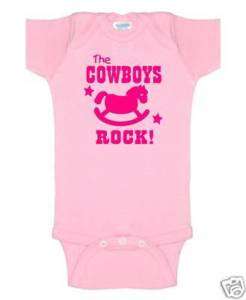 ROCK cowboys pink baby onsie t shirt dallas jersey girl  