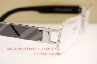 Brand New BURBERRY Eyeglasses Frames BE 1186 1005 SILVER 100% 