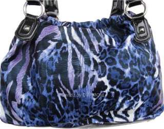 Kathy Van Zeeland Purple Ombre Leopard Zipster II Belt Shopper Bag 