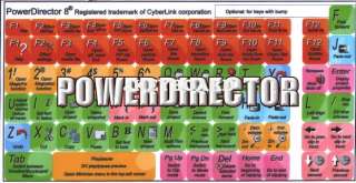  PowerDirector keyboard stickers