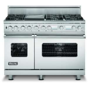   Gas Range With 6 Burners And Griddle   Stainless Steel Kitchen