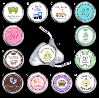 98 Baby Shower Kisses Candy Labels Stickers Favors  