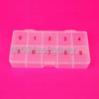 Plastic Empty Numbered Container Box Case Nail Art  