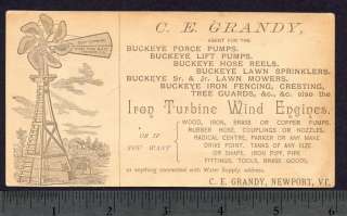 Iron Turbine Windmill Buckeye Lawn Mower Pump Iron Fence Mast Foos ad 