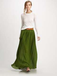 Michael Kors   Floor Length Pleated Skirt    