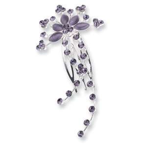  Lilac Jeweled Hair Comb Jewelry