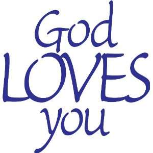 Removable Wall Decals   God loves you    selected color 
