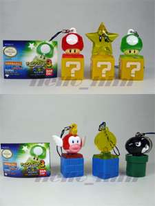 Bandai Wii Super Mario Bros Light Mascot 3B set 6pcs  
