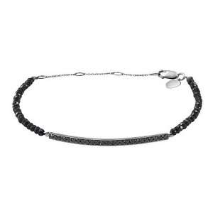 Meira T Solid 14K White Gold Pave Set Black Diamonds and Black 