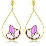 zariin daisy drops purple quartz gold earrings $ 160 00 zariin style 