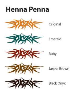 HENNA PENNA Body Art Tattoos Henna Pens (Black Onyx)  