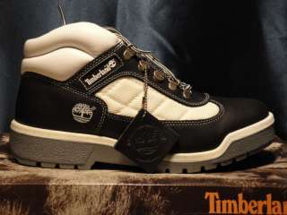 Timberland Mens Field Boots Black/White 17063 Sz 10.5 M  