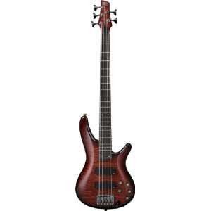  Ibanez SR405QM Soundgear 5 String Electric Bass (Charcoal 