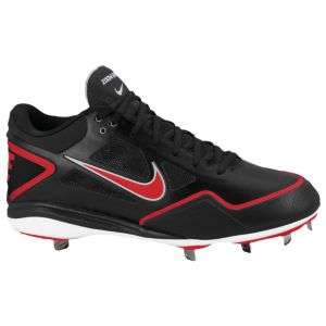 Nike Zoom Grit Metal   Mens   Baseball   Shoes   Black/Game Red/White 