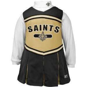  Reebok New Orleans Saints Girls Black 2 Piece Cheerleader 