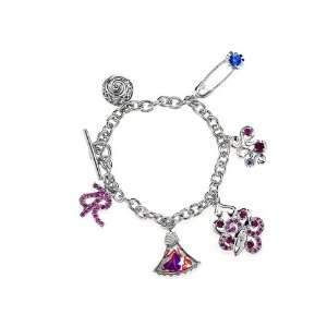  ZR Collections Silver Charm Bracelet Jewelry