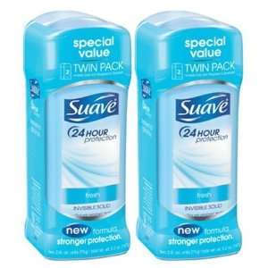 Suave 24 Hour Protection Invisible Solid Deodorant for Women Fresh 5.2 