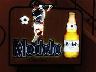Modelo Especial Cerveza Beer Soccer Mexico NEON Promotional Bar Sign 