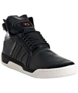 Adidas Y 3 black leather Hayworth Mid II high top sneakers   