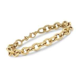  Italian 14kt Yellow Gold Link Bracelet: Jewelry