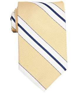 Hickey Freeman lemon silk regimental stripe tie  BLUEFLY up to 70% 