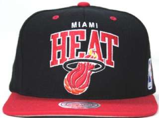 Miami Heat NBA HWC Wool Arch Logo Snapback Hat by MItchell & Ness 