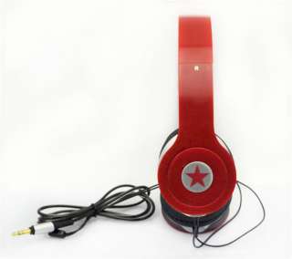 New Red High Quality Stereo Headphones Earphone Headset For DJ PSP  