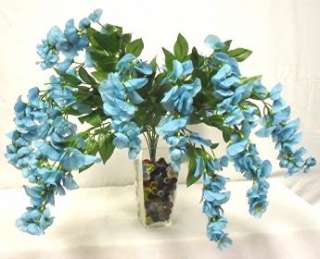 TURQUOISE BLUE Wisteria Flowers Silk Wedding Flowers  
