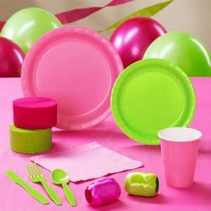  Lets Party By CEG Lime Green & Hot Pink Standard Pack 