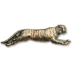  Buck Snort decorative drawer pull with leaping tiger 
