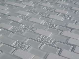 White Subway Glass and Stone Mosaic Mix Tile / 55 sq ft / Kitchen 