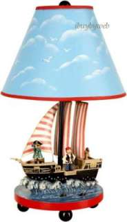 Guidecraft 3D Pirate Ship Boat Kids Table Lamp NEW  