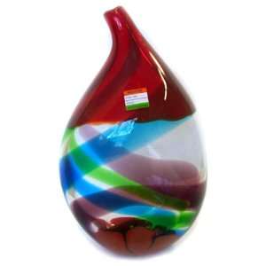  Hand Blown Murano Art Glass Vase with Certificate A80 