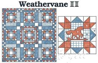 Weathervane Quilt Block & Wall Quilt quilting pattern & templates 
