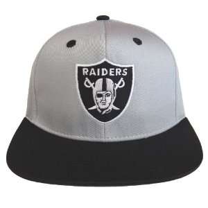  Oakland Raiders Retro Logo Snapback Cap Hat Grey Black 