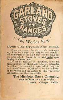   Advertising Trade Card Garland Stoves & Ranges 1890s Dog Black Servant