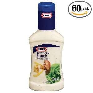 Kraft Buttermilk Ranch Salad Dressing, 8 Ounce Bottles (Pack of 60 
